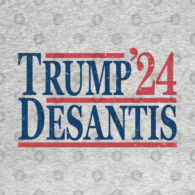 Vintage Donald Trump Ron DeSantis 2024 by Etopix